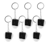 Healvian Lot de 6 porte-clés fantaisie en forme de nourriture : porte-clés en forme de nourriture artificielle, breloque sushi kawaii, - en de riz réaliste, joli pendentif pour décoration de sac