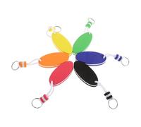 Healvian Lot de 6 Porte-clés Planche de Surf Ovales Flottants en Mousse Eva Colorés Accessoires Nautiques pour Navigation et Sports Aquatiques