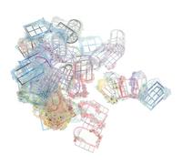 Healvian Lot de 6 sets de Autocollants Décoratifs Fleurs Autour de Fenêtre Style Vintage pour Scrapbooking et Journaling Adhésifs Réutilisables pour Décoration Créative et DIY sur Cadre