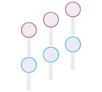 Healvian Lot de 6 Tableaux Blancs Effaçables à Sec 10X20 CM Planche Portable 3 Cercles Bleus 3 Cercles Rouges Tableau d'Affichage des Matchs Palette de Vote Pratique pour Bureau et
