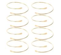 Healvian Lot de 8 bracelets de bras pour femme, joncs de bras, bracelets manchettes ouverts et ajustables, bijoux minimalistes empilables pour l'été à la plage (dorés).