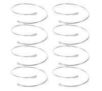 Healvian Lot de 8 bracelets de bras pour femme, joncs de bras, bracelets manchettes ouverts et ajustables, bijoux minimalistes empilables pour l'été à la plage (argent).