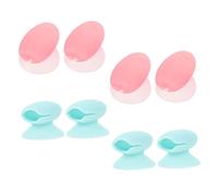 Healvian Lot de 8 Embouts en Silicone pour Pinceaux à Lèvres, Protections Anti-poussière Translucides Rouge et Vert, Compact, Portable, Voyage et Usage Quotidien