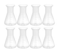 Healvian Lot De 8 Fioles Coniques En Verre De Laboratoire 50 Ml Avec Graduation Col Étroit Pour Expériences Scientifiques Et Mesures Précises