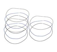 Healvian Lot de 9 Bandes Élastiques pour Paquet Poubelle 70 CM de Circonférence Caoutchouc Extensible Noir Bleu et Vert Foncé Fixations Universelles pour Poubelles Domestiques