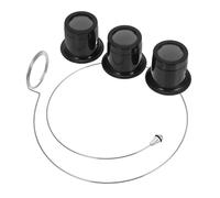 Healvian Loupe Grossissante Multifonction à Clipser en Verre pour Horlogers et Bijoutiers, Set 4 Pièces 5X 10x 15x Fil Acier, Outil Précision Bricolage et Réparation Montres