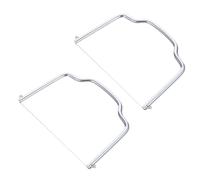Healvian Lyre Foie Gras 2pcs en Acier Inoxydable Argenté, Trancheuse Cuisine Multifonction pour Couper Fromage et Fruits Tranches Fines et Uniformes, pour Maison et Hôtel