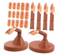Healvian Main Entraînement pour Manucure Doigts Articulés Réalistes Pratique des Ongles Doigts Main Entraînement pour Pose Ongles Outils de Manucure