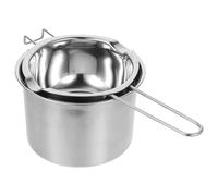 Healvian Marmite à Double Bain en Acier Inoxydable 600 Ml Casserole Externe 16 CM Casserole à Fondre Beurre Chocolat et Cire Ustensile Cuisine Polyvalent pour Préparation et Fabrication