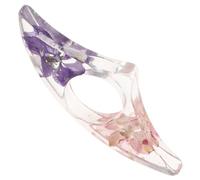 Healvian Marque-Page Anneau Pouce en Corne Fleurs en Résine Décoratives Support de Page pour Lecture Accessoire Lecture Pratique et Esthétique pour Enseignants et Amateurs de Livres