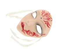 Healvian Masque de Fête Plein Visage Peint Main pour Femmes Accessoire Hanfu pour Halloween et Événements Thématiques