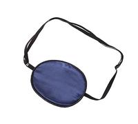 Healvian Masque Oculaire Soie Pour Amblyopie Et Œil Fatigué Cache-œil De Pirate Ajustable Avec Bande Élastique Confort Pour Adultes Style Unique Bleu Marine