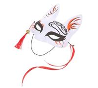 Healvian Masque Renard Demi Visage pour Fête Mascarade Cosplay Masque Réutilisable Confortable Accessoire Original pour Halloween et Déguisées