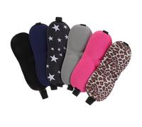 Healvian Masques de Sommeil 3d Occultants Lot de 6 Pièces en Coton Respirant, Cache-yeux de Voyage Multicolores pour Sieste et Bureau