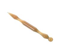 Healvian Massage Pen Portable Corne de Bœuf Outil de Massage Double Tête pour Acupression Auriculaire Réflexologie Shiatsu et Thérapie Auriculaire
