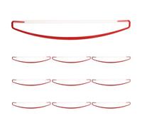 Healvian Mât de Drapeau Manuel Rouge 24 Cm 10 Pièces - Bâtons de Rechange pour Mini-drapeaux Portatifs, Mât à Poignée pour Agiter Lors D’événements Sportifs, Célébrations et Fêtes