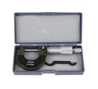 Healvian Micromètre Extérieur Métrique 0-25 MM Outil de Mesure d'Épaisseur Précis Jauge Micrométrique Robuste Instrument de Mesure Dimensionnelle pour Usage Industriel et Scientifique