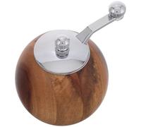 Healvian Mini Moulin à Poivre et Sel Manuel en Bois Compact et Léger Broyeur Réglable Cuisine Camping et Barbecue Outil de Broyage Portatif pour Épices Salière et Poivrière Pratique