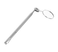 Healvian Miroir Portable D'observation Rond en Acier Inoxydable Télescopique Design Extensible Facile pour Inspection et Vérification Mobile