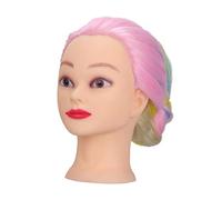Healvian Modèle de Coiffure Humaine Mannequin de Pratique de Coiffure Outil de Formation de Coiffure en Fibres Synthétiques