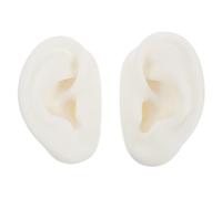 Healvian Modèle D'oreille en Silicone Vert Réaliste, Réutilisable, Montrant Clairement la Structure Interne et Externe, pour Pratique de Perçage D'oreille et Vitrines
