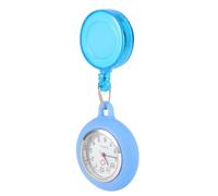 Healvian Montre à Clip pour Infirmière Montre à Badge Enrouleur avec Motif pour Étudiants Bleu