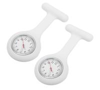 Healvian Montre Broche Infirmière Pratique Silicone avec Épingle Montre à Accrocher pour Aides-soignantes et Étudiants Cadran Clair avec Trotteuse pour Blouse et Tenue Médicale