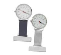 Healvian Montre de Poche Infirmière et Médecin en Métal Argenté Bleu, 2 Pièces, Affichage Précis, Portable, pour Professionnels de Santé, Usage Quotidien, Design Simple et Solide