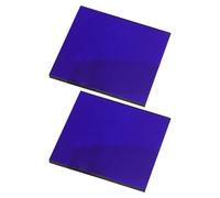 Healvian Morceaux de Verre Cobalt Bleu 10x10 Cm 2 Pièces Dispositif Expérimental pour Expériences Chimiques de Laboratoire, Feuilles Filtrantes pour Observation de Flamme,
