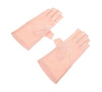 Healvian Moufles De Protection Uv Manucure Sans Doigts Taille Unique Rose Clair Floral Antichaleur Pour Femmes Usage Professionnel Nail Art