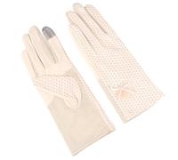 Healvian Moufles Fins D'été en Coton pour Femmes, Protection Solaire Beige, Compatibles Écrans Tactiles, Légers et Respirants pour Activités Plein Air et Conduite