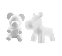 Healvian Moule Créatif en Polystyrène de Chiot et Petit Ours Lot de 2 Pièces Modèle DIY pour Décoration de Fleur et Loisirs Créatifs Accessoire Photo Embryon de Chiot Dimensions