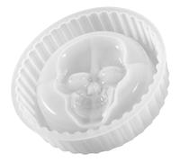 Healvian Moule en Silicone Soi-même pour Cendrier Tête de Crâne, Matériau Non Adhérent et Facile à Démouler, pour Fête d'halloween ou Bricolage Créatif