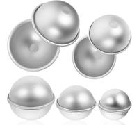 Healvian Moules en Alliage D'aluminium pour Fabrication de Boules de Bain et Savonnette, Lot de 5 Paires Multifonctions, Moules Pâtisserie DIY pour Gâteaux et Desserts Artisanaux,