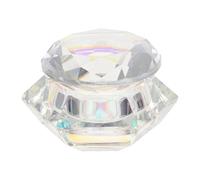 Healvian Nail Crystal Glass Cup With Lid For Acrylic Liquid And Powder Mixing Practical Manicure Pen Washing Tool For Professional And Home Nail Art Use