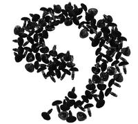 Healvian Nez d'ours en Peluche Plastique Triangulaire Noir 9X11 MM, Lot de 100 Set de Pièces, Accessoires au Crochet pour Fabrication et Décoration de Peluches DIY, Fournitures pour