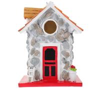 Healvian Nid pour Oiseau en Résine Suspendu, Maison pour Petits Oiseaux Solide Matériaux Sûrs, pour Jardin Extérieur et Décoration de Cour