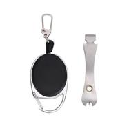 Healvian Noir Outil Pratique pour Ligne en Acier Inoxydable, de Pêche | Gadget de Pêche Léger, Facile à Utiliser Transporter, Accessoires de Pêche pour Truite, Pince de Serrage
