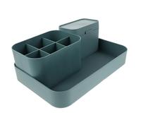 Healvian Organisateur de Bureau Vert Plateau Grand Format et Porte-stylo Rangement pour Outils Manucure Coton et Cure-dents Accessoire de Bureau