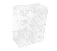 Healvian Organisateur Maquillage Multifonction Acrylique Transparent Boîte Rangement Cosmétique Compacte et Porte Pinceaux et Porte pour Bureau et Coiffeuse
