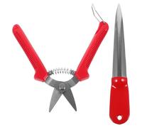 Healvian Outil de Levier en Métal Ciseaux en Osier Manche Plastique, Kit de Réparation pour Paniers en Rotin, Fournitures pour Vannerie, Ensemble 2 Pièces, Adapté la Réparation D’osier