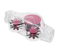 Healvian Outil de Nettoyage de Chaîne de Vélo Portable en Plastique Transparent Rose, Kit Brosse de Nettoyage sans Utilisation des Mains, Compatible Vtt et Vélos de Route, pour Entretien