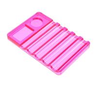 Healvian Palette Nail Art Compartiments avec Plateau de Mélange Rose Support Multifonctionnel pour Pinceaux et Stylos Nail Art Organisateur Pratique pour Salon de Manucure