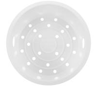 Healvian Panier Vapeur en Pp Blanc de 3l pour Cuisson Vapeur Traditionnelle Chinoise, Surface Lisse et Bords Arrondis, Résistant la Déformation