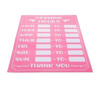 Healvian Panneau des Heures d'Ouverture Autocollant Réinscriptible Adhésif Puissant Panneau Horaire Bancaire et Commercial Résistant au Soleil et à la Décoloration Usage Bureau et