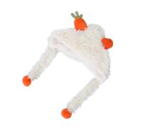 Healvian Pâques Mignon Chapeau A Bonnet Pour Temps Froid Chapeaux Pour Enfants Couvre-chef De Déguisement De Cosplay Cosplay De Fête De Pâques Joli Bonnet En Peluche Beige Laine Mélangée