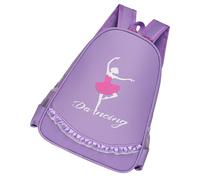 Healvian Paquet à Dos Danse Classique Garçon et Filles Paquet à Dos Ballerine Réglable Tissu Oxford Léger Voyage pour Fille École Couleur Violet Clair Format Compact