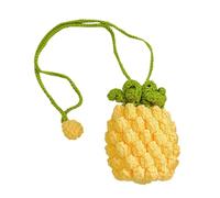 Healvian Paquet Bandoulière en Crochet pour Garçon et Filles Petit Paquet à Main Ananas Tricoté pour Filles de 10 à 12 Ans Rangement à L'Épaule pour Activités de Plein Air