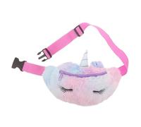 Healvian Paquet De Poitrine En Peluche Licorne Garçon Et Filles Violet Réglable Mode Hiver Paquet Banane Bandoulière Doux Et Léger Pour Usage Quotidien