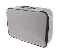 Healvian Paquet de Rangement Documents Grand Format en Tissu Oxford Gris Impermeable Verrouillage à Code, Organiseur Multifonction pour Papiers, Porte-Documents Sécurisé pour Voyages et Bureau